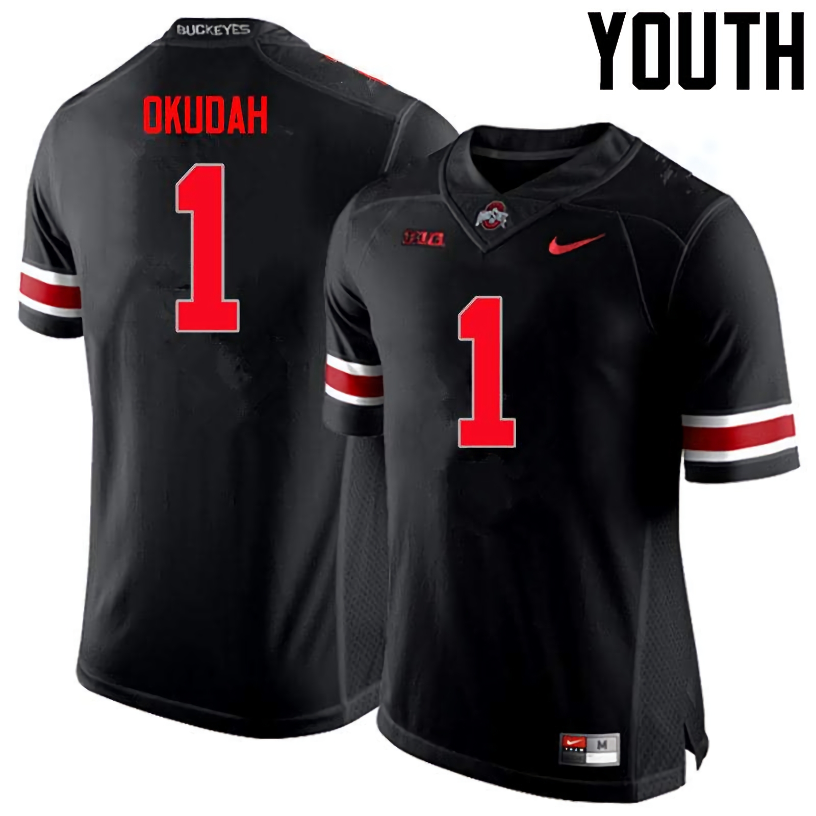 Jeffrey Okudah Ohio State Buckeyes Youth NCAA #1 Nike Black Limited College Stitched Football Jersey BHC4756BT